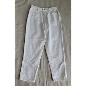 Gantos Womens Jeans 16 32x30 Embroidered White‎ Mom High Rise Cotton USA 90s VTG